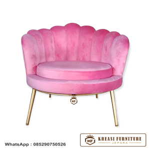 Sofa Single Kerang Pink Luna